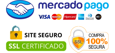 Pagamentos processados com segurança via MercadoPago